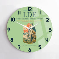 Thumbnail for Tarbes–Lourdes–Pyrénées Airport (LDE) design on light green no frame wall clock