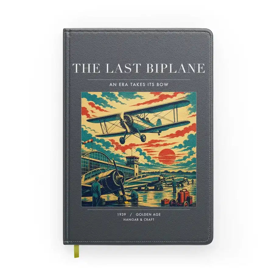 VINTAGE G4054 - The Last Biplane - Designed Notebooks design on gray