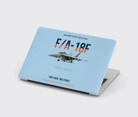 Thumbnail for F-A-18F Super Hornet Block III Two Crew One Strike design on light blue MacBook case