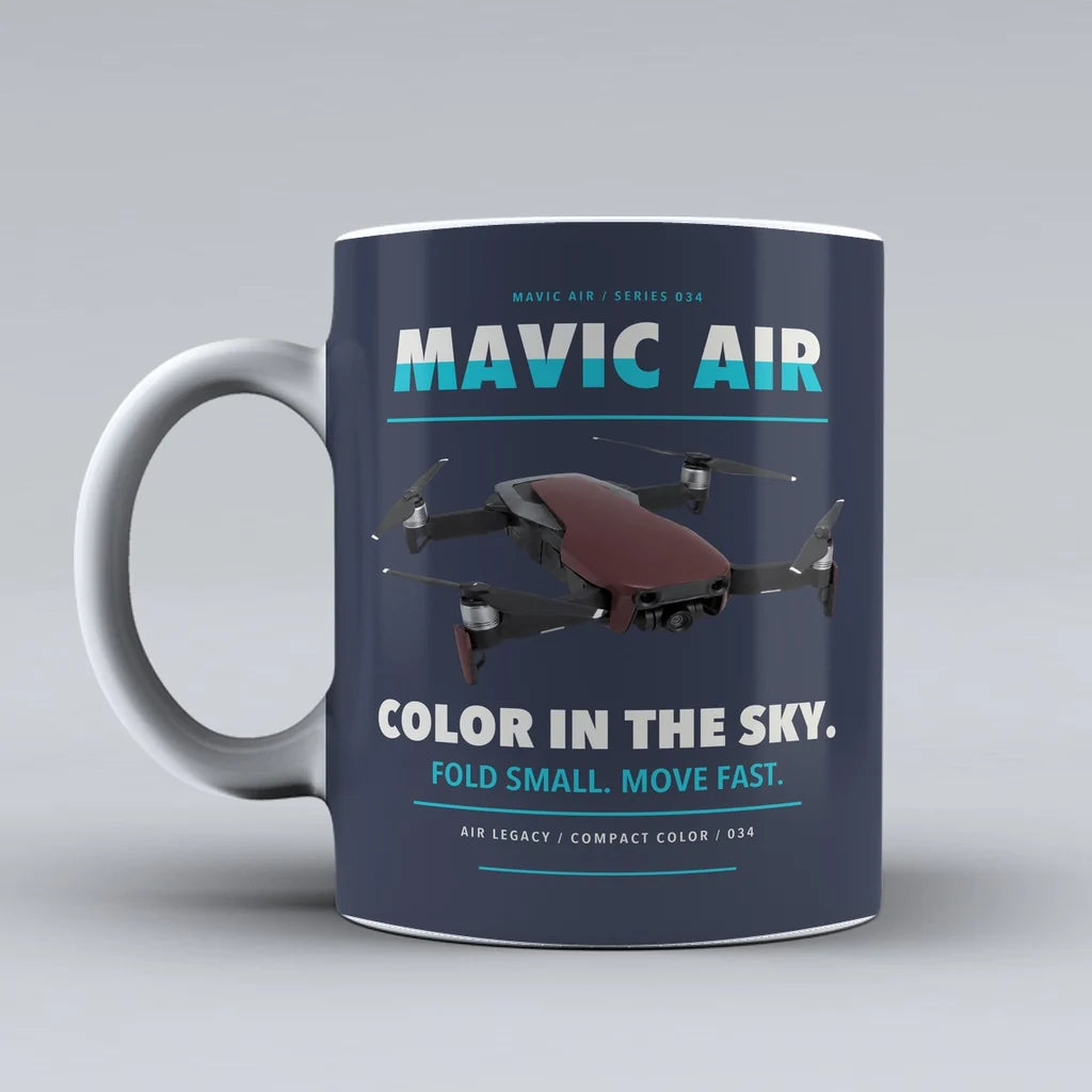 Mavic Air Mug design on dark blue dji