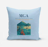 Thumbnail for Augusto C. Sandino International Airport (MGA) design on light blue pillow