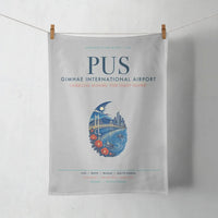 Thumbnail for Gimhae International Airport Busan (PUS) design on light gray towel