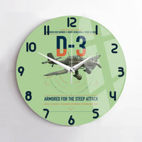 Thumbnail for Junkers Ju 87D-3 design on light green no frame wall clock