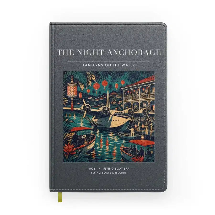 VINTAGE G4063 - The Night Anchorage - Designed Notebooks design on gray