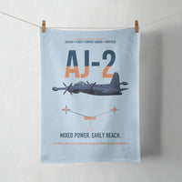 Thumbnail for AJ-2 Savage Tanker design on light blue towel