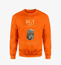 Thumbnail for Milan Bergamo Airport (BGY) design on orange sweatshirt