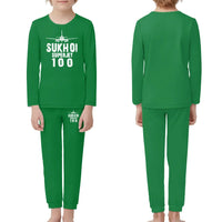Thumbnail for Sukhoi Superjet 100 & Plane children pajamas - Green
