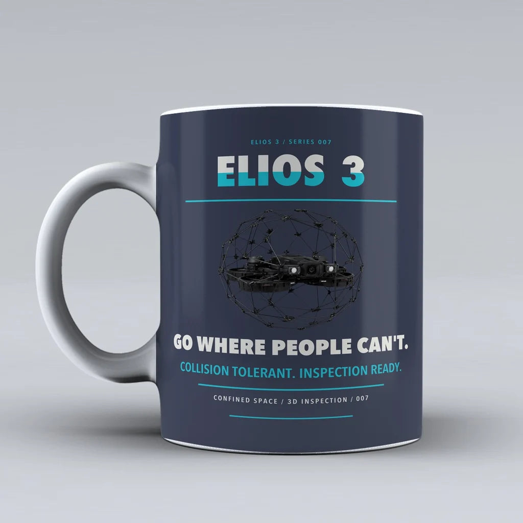 Elios 3 Mug design on dark blue flyability