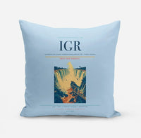 Thumbnail for Cataratas del Iguazu International Airport (IGR) design on light blue pillow