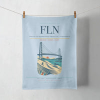 Thumbnail for Hercilio Luz International Airport (FLN) design on light blue towel