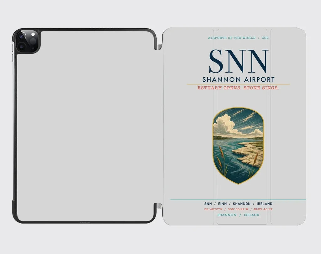 Shannon Airport (SNN) design on light gray ipad tablet case
