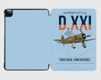 Thumbnail for Fokker D.XXI — Dutch LVA aircraft 221 design on light blue ipad tablet case