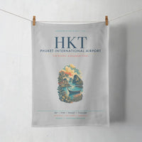 Thumbnail for Phuket International Airport (HKT) design on light gray towel