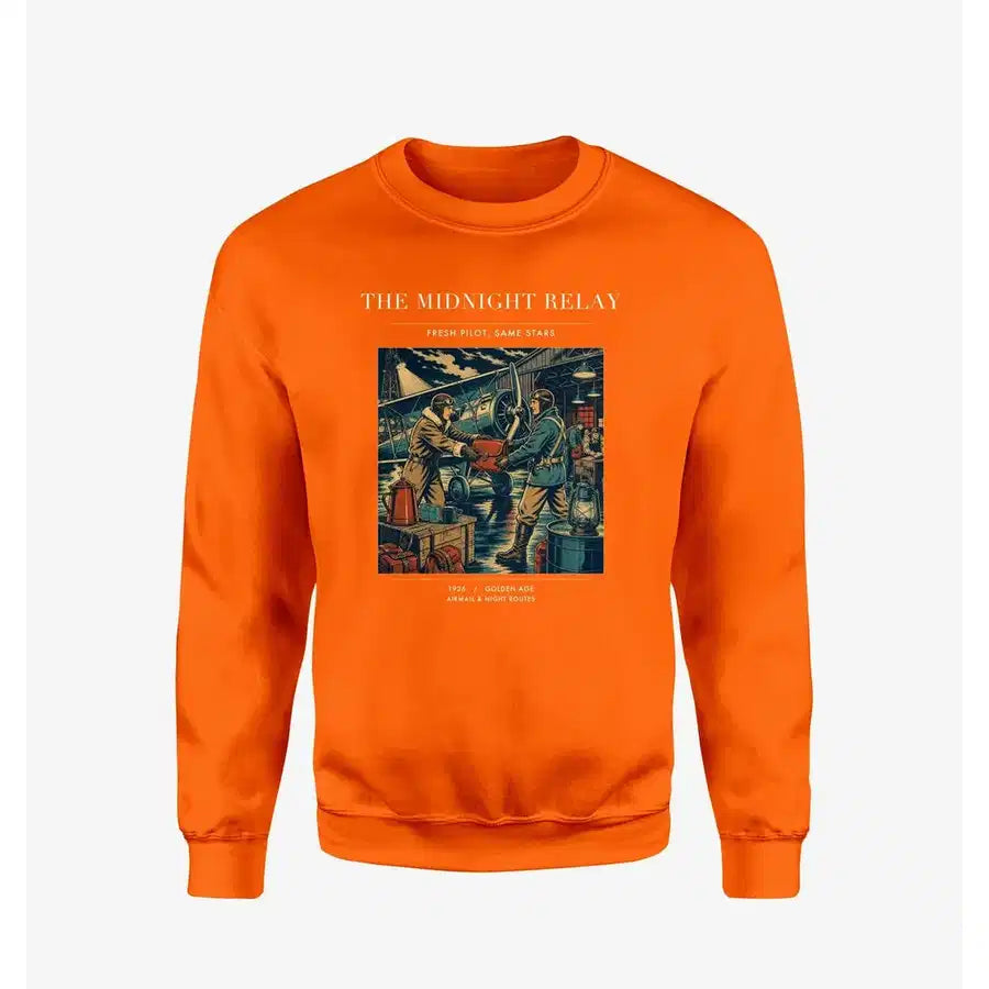 VINTAGE G4149 - The Midnight Relay - Designed Sweatshirts design on orange