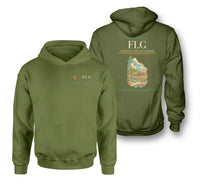 Thumbnail for Flagstaff Pulliam Airport (FLG) design on green army double-side hoodie