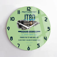 Thumbnail for JT8D design on light green no frame wall clock