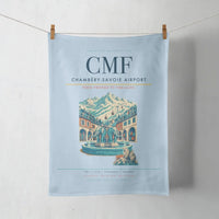 Thumbnail for Chambéry-Savoie Airport (CMF) design on light blue towel