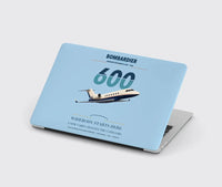 Thumbnail for Bombardier Challenger 600 design on light blue MacBook case