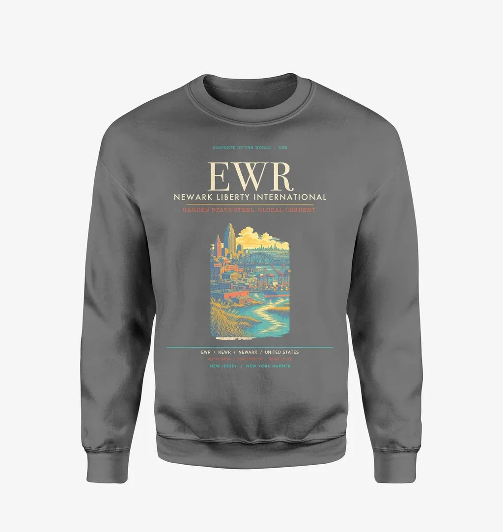Newark Liberty International Airport EWR Sweatshirt - Gray