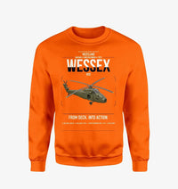 Thumbnail for Westland Wessex HU5 design on orange sweatshirt