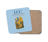 Thumbnail for Lecce Galatina Air Base (LCC) design on light blue 1 piece coaster