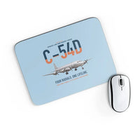 Thumbnail for C-54D Skymaster design on light blue rectangle mouse pad