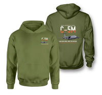 Thumbnail for C-5M Super Galaxy design on green army double-side hoodie, double-side print