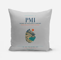 Thumbnail for Palma de Mallorca Airport (PMI) design on light gray pillow