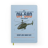 Thumbnail for Bell OH-58D Kiowa Warrior design on light blue notebook