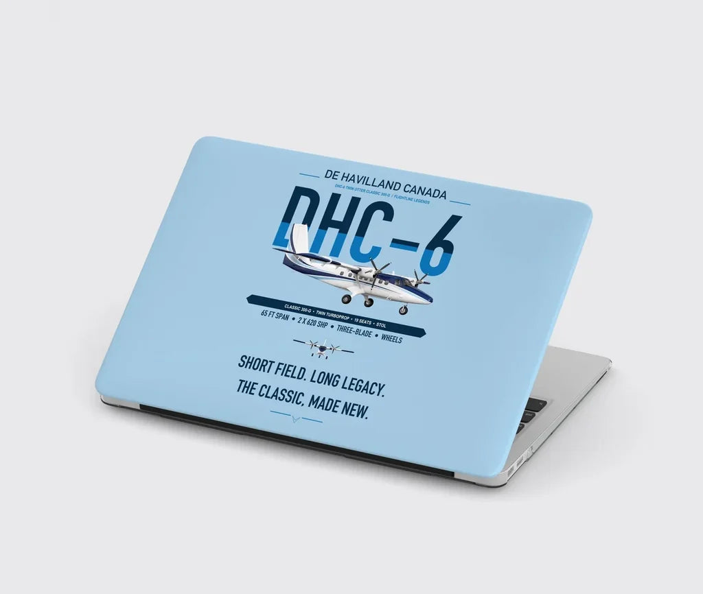 DHC-6 Twin Otter Classic 300-G design on light blue MacBook case