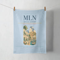 Thumbnail for Melilla Airport (MLN) design on light blue towel