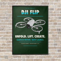 Thumbnail for DJI Flip vertical canvas print - framed - dark green background