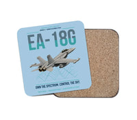 Thumbnail for EA-18G Growler design on light blue 1 piece coaster