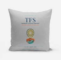 Thumbnail for Tenerife South Airport (TFS) design on light gray pillow