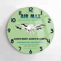 Thumbnail for Percepto Air Max design on light green no frame wall clock