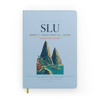 Thumbnail for George F. L. Charles Airport (SLU) design on light blue notebook
