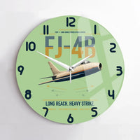 Thumbnail for FJ-4B Fury design on light green no frame wall clock