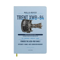 Thumbnail for TRENT XWB-84 design on light blue notebook