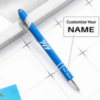 Thumbnail for Boeing 717 & Text touch pen - blue with name