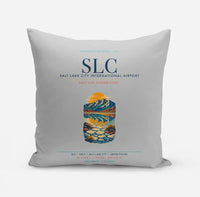Thumbnail for Salt Lake City International Airport (SLC) design on light gray pillow