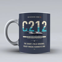 Thumbnail for C-212-100 Aviocar Mug design on dark blue casa