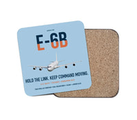 Thumbnail for E-6B Mercury design on light blue 1 piece coaster