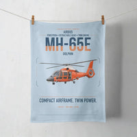 Thumbnail for Airbus MH-65E Dolphin design on light blue towel