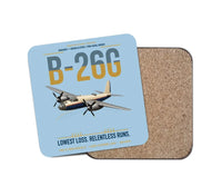 Thumbnail for B-26G Marauder design on light blue 1 piece coaster