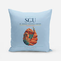 Thumbnail for St. George Regional Airport (SGU) design on light blue pillow
