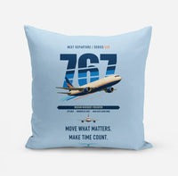Thumbnail for Boeing 767-300F design on light blue pillow