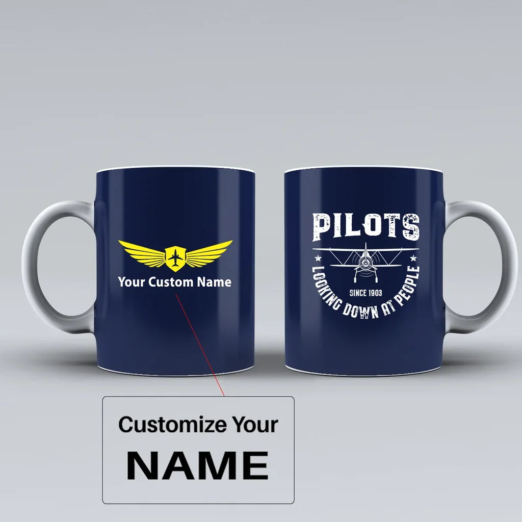 Customisable Pilots Looking Down at People Mug - view 5