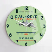 Thumbnail for F A-18E F Buddy Tanker design on light green no frame wall clock
