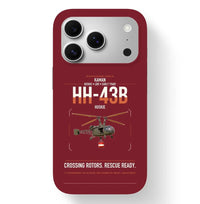 Thumbnail for Kaman HH-43B Huskie design on dark red magsafe iphone case, for iPhone 17 Pro