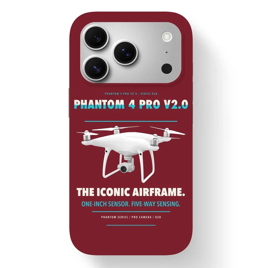 DJI Phantom 4 Pro V2.0 Case design on dark red iphone case